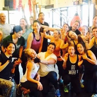 Boot camp crew getting silly after class