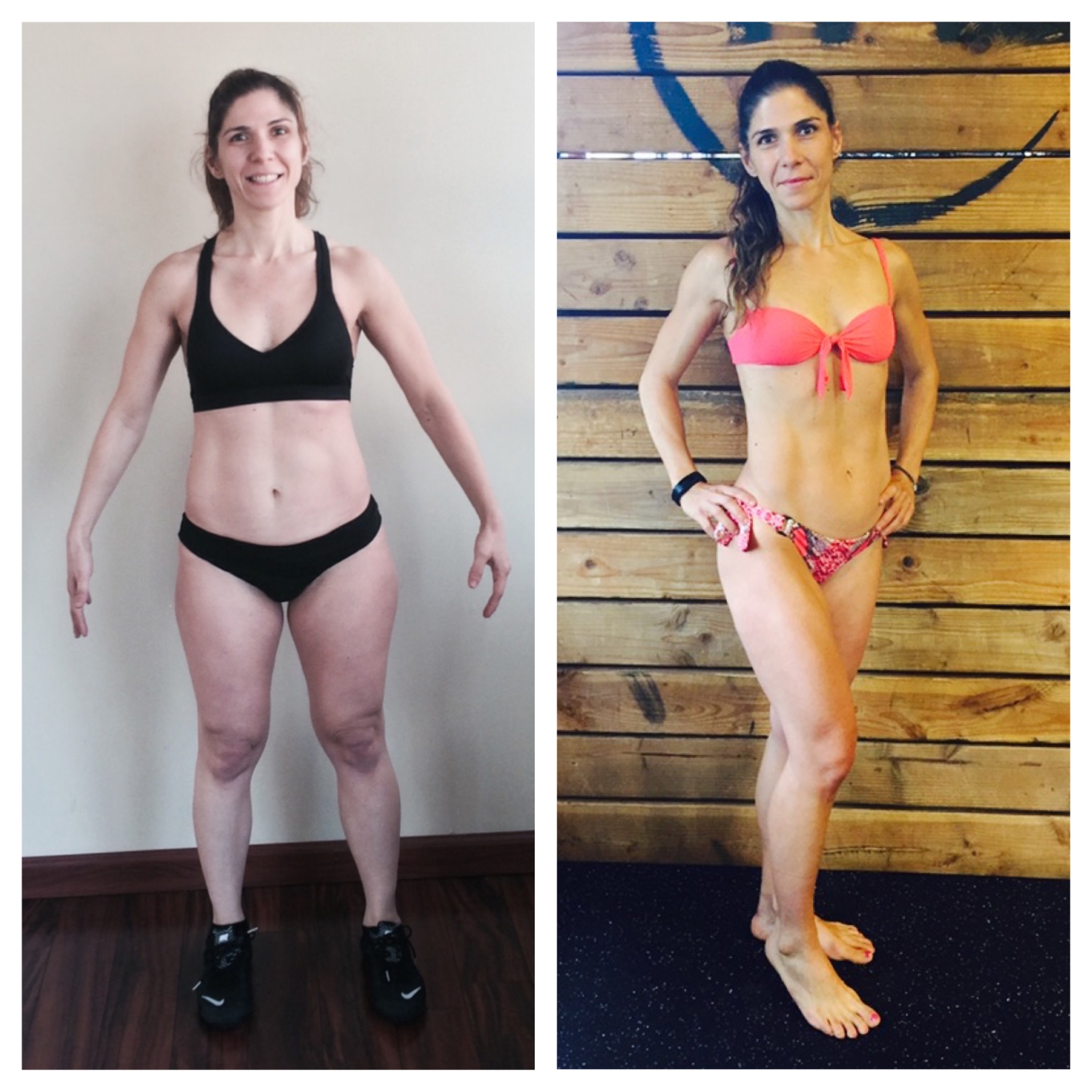 Before and after body transformation